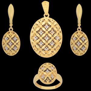 نیم ست طلا 18 عیار زنانه طلای مستجابی مدل ورسای کد 9327